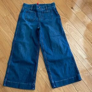 SPANX Cropped Wide Leg Jeans with Patch Pockets